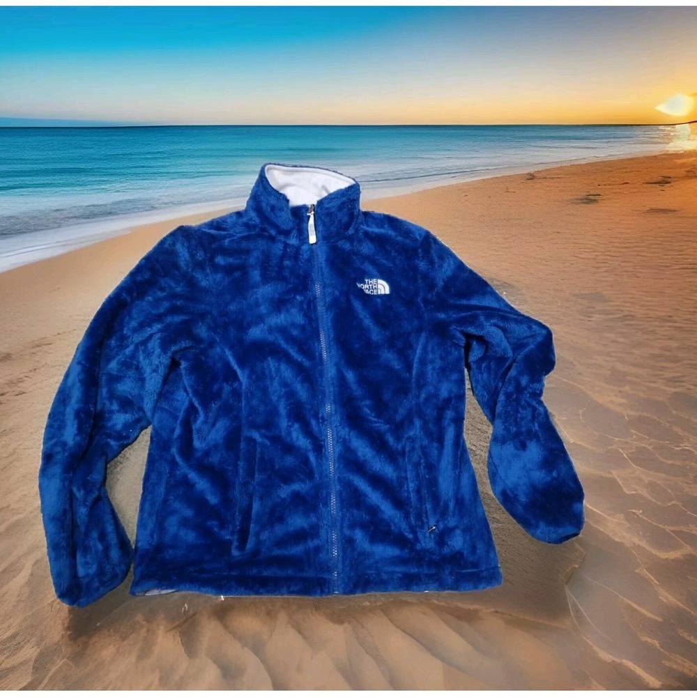 The North Face Osito Fleece Jacket Womens Small Blue Excellent Full Zip Soft